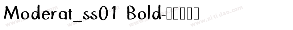 Moderat_ss01 Bold字体转换